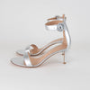 Gianvito Rossi Portofino Silver Ankle Strap Sandals