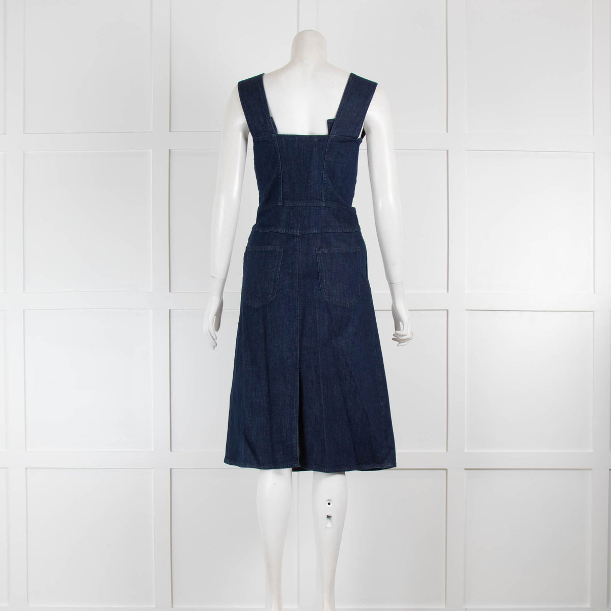 See By Chloe Blue Denim Dress with Corset Detail Front