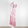 Miss June Pink Floral Frilled Off Shoulder Maxi Dress