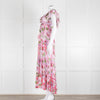 Miss June Pink Floral Frilled Off Shoulder Maxi Dress