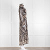 Miss June Black And Beige Paisley High Neck Maxi Dress With Slip