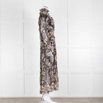 Miss June Black And Beige Paisley High Neck Maxi Dress With Slip