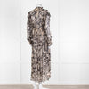 Miss June Black And Beige Paisley High Neck Maxi Dress With Slip