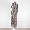 Miss June Black And Beige Paisley High Neck Maxi Dress With Slip