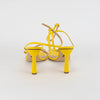 Paul Andrew Yellow Patent 3 Strap Sandals