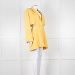 Jacquemus Yellow Le Robe Bari Linen Cutout Dress
