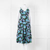 Free People Black Blue Floral Cotton Sleeveless Dress