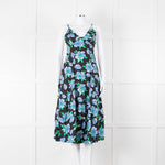Free People Black Blue Floral Cotton Sleeveless Dress