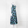 Free People Black Blue Floral Cotton Sleeveless Dress
