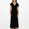 Me+Em Black Jersey Ruched Front Short Sleeved Dress