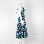 Free People Black Blue Floral Cotton Sleeveless Dress