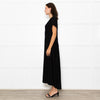 Me+Em Black Jersey Ruched Front Short Sleeved Dress