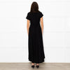Me+Em Black Jersey Ruched Front Short Sleeved Dress