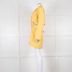 Jacquemus Yellow Le Robe Bari Linen Cutout Dress