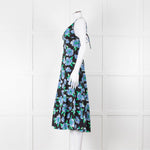 Free People Black Blue Floral Cotton Sleeveless Dress