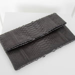 No Brand Black Python Clutch