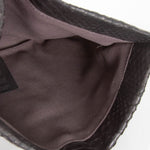 No Brand Black Python Clutch