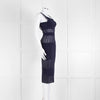 Roland Mouret Navy Stretch Knit Cocktail Dress