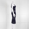 Roland Mouret Navy Stretch Knit Cocktail Dress