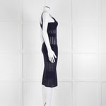 Roland Mouret Navy Stretch Knit Cocktail Dress