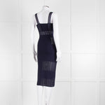 Roland Mouret Navy Stretch Knit Cocktail Dress