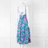 Free People Turquoise Pink Floral Sleeveless Cotton Dress