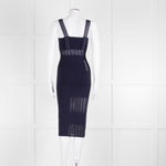 Roland Mouret Navy Stretch Knit Cocktail Dress