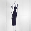 Roland Mouret Navy Stretch Knit Cocktail Dress