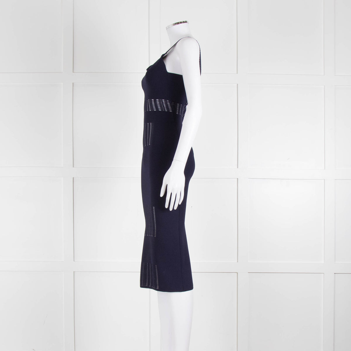 Roland Mouret Navy Stretch Knit Cocktail Dress