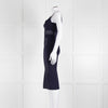 Roland Mouret Navy Stretch Knit Cocktail Dress