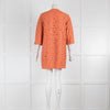 DROMe Orange Lazer Cut Leather Coat