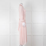 Claudie Pierlot Pale Rose Pink  Long Sleeve Midi Dress