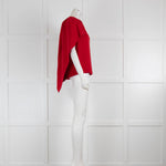Antonia Berardi Red Crepe Cape Vest Top