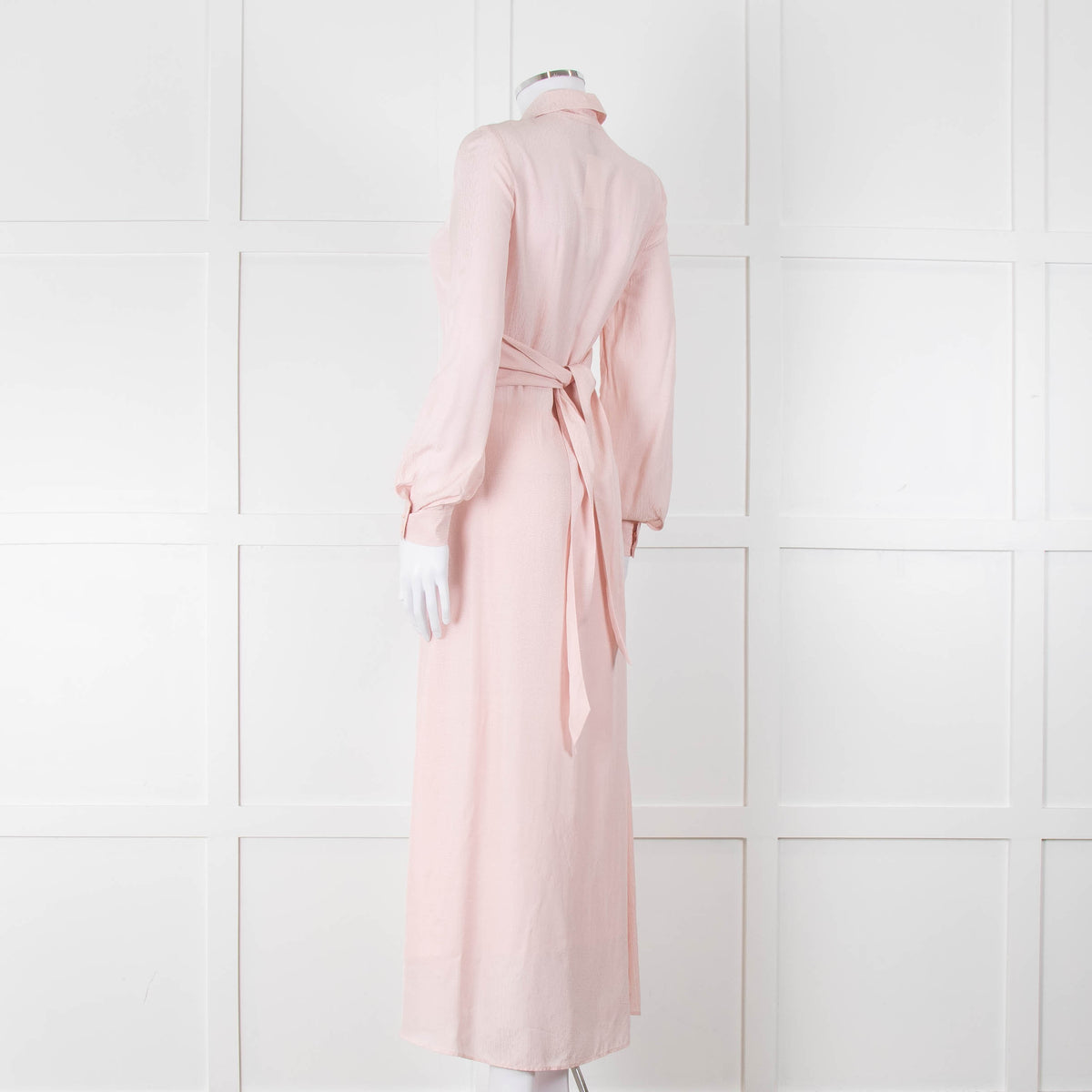 Claudie Pierlot Pale Rose Pink  Long Sleeve Midi Dress