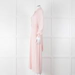 Claudie Pierlot Pale Rose Pink  Long Sleeve Midi Dress