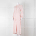 Claudie Pierlot Pale Rose Pink  Long Sleeve Midi Dress