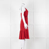 Milly Red Black Polka Dot Sleeveless Dress
