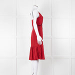 Milly Red Black Polka Dot Sleeveless Dress