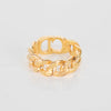 Dior Gold Tone CD Logo Ring