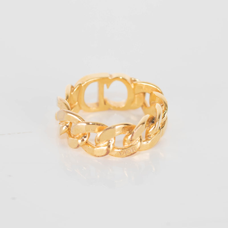 Dior Gold Tone CD Logo Ring