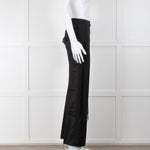 Alexander McQueen Black Wool Trousers With Fringing