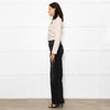 Maje Pale Pink Leather Cropped Biker Jacket