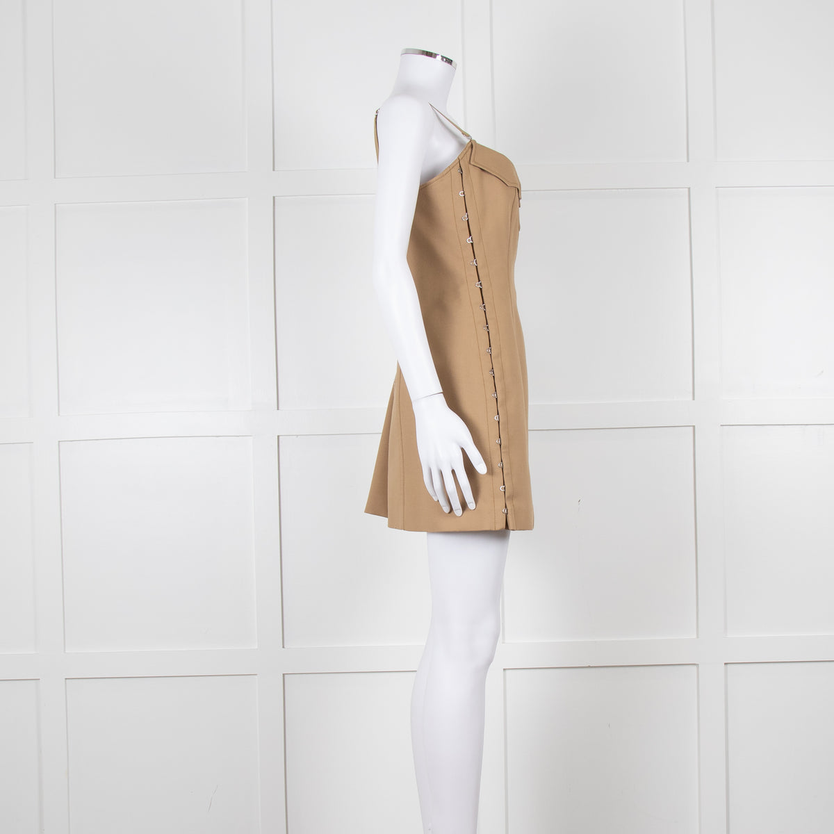 Dion Lee Brown Hook and Eye Corset Dress