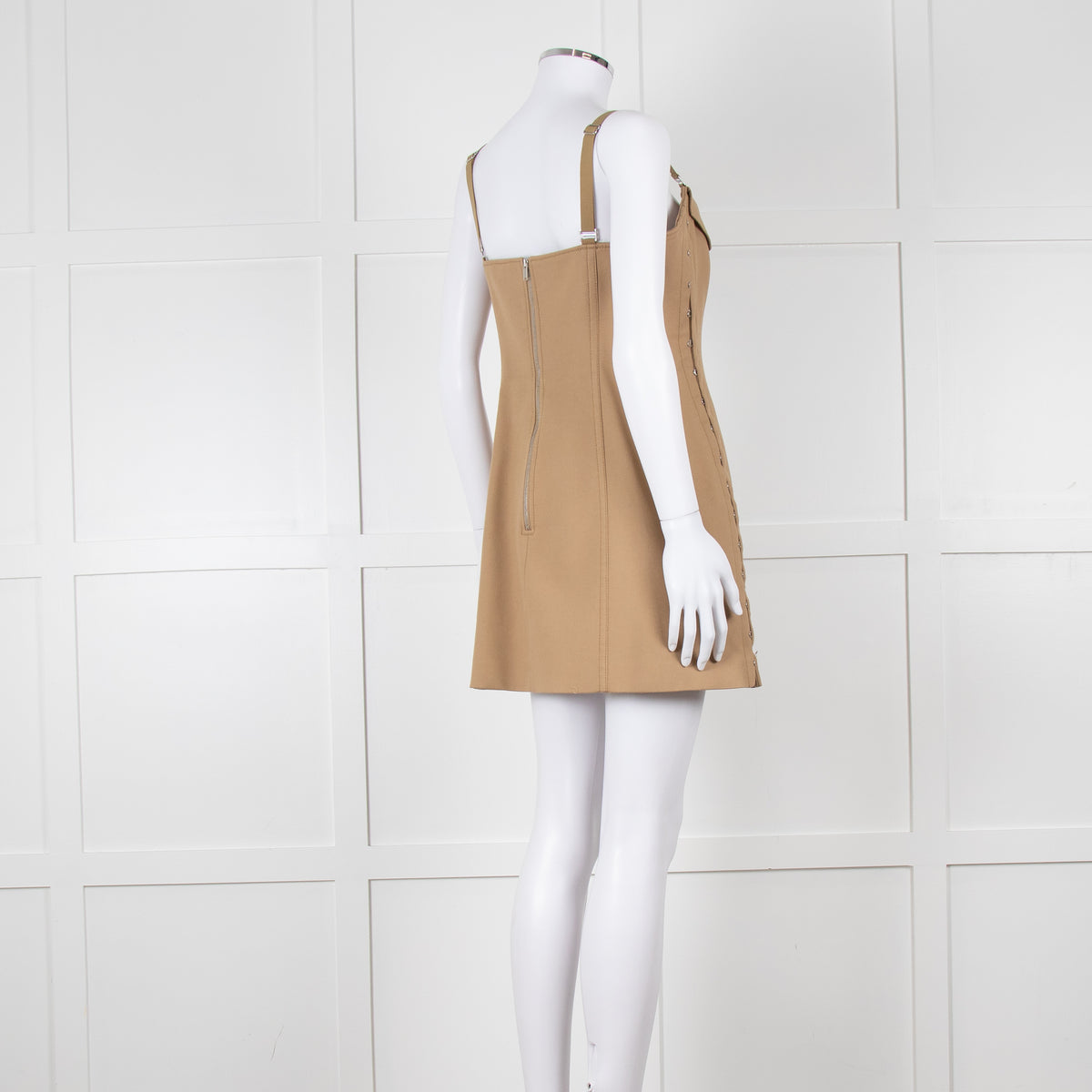 Dion Lee Brown Hook and Eye Corset Dress