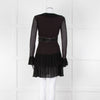 Just Cavalli Black Embellished Frill Trim Short Dress