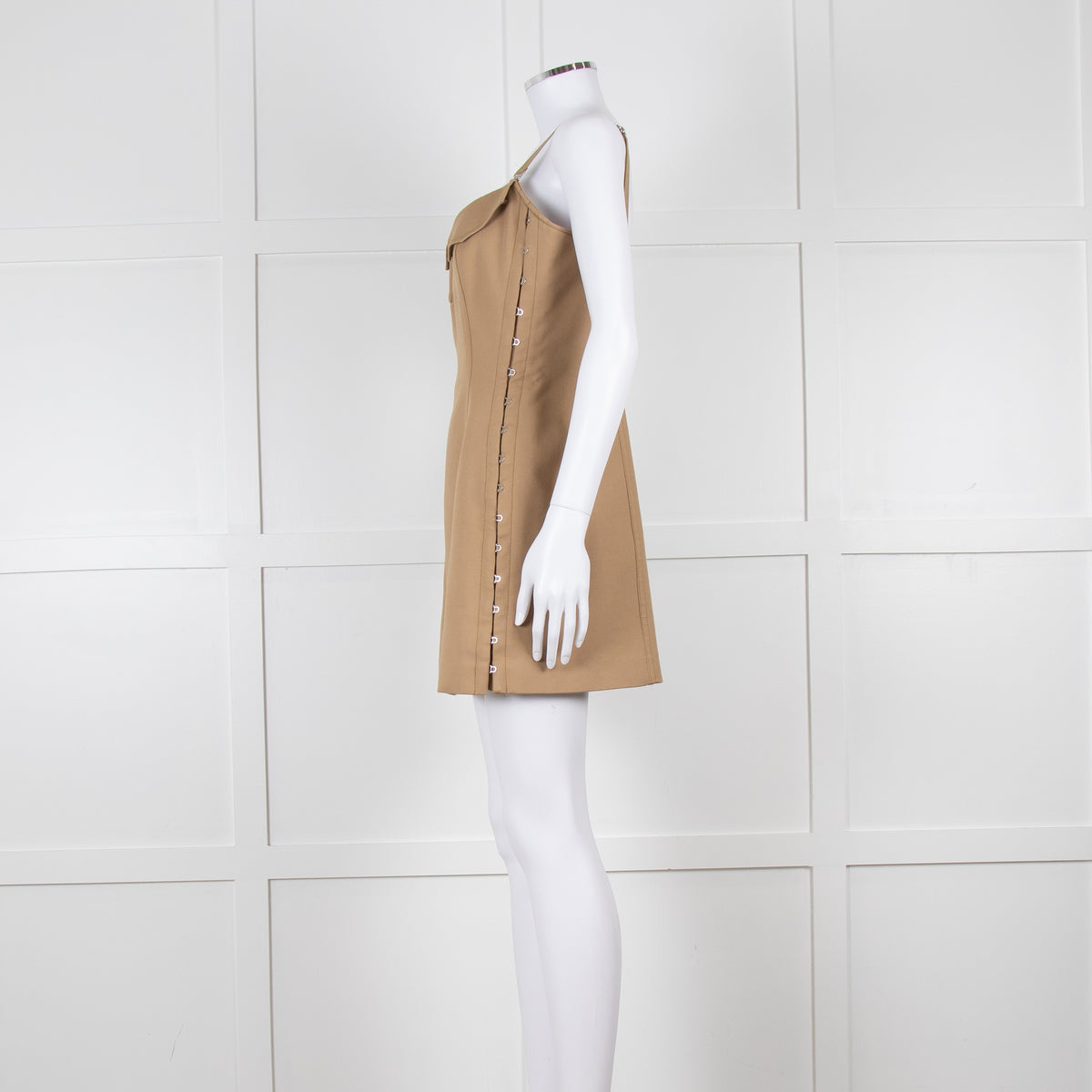 Dion Lee Brown Hook and Eye Corset Dress