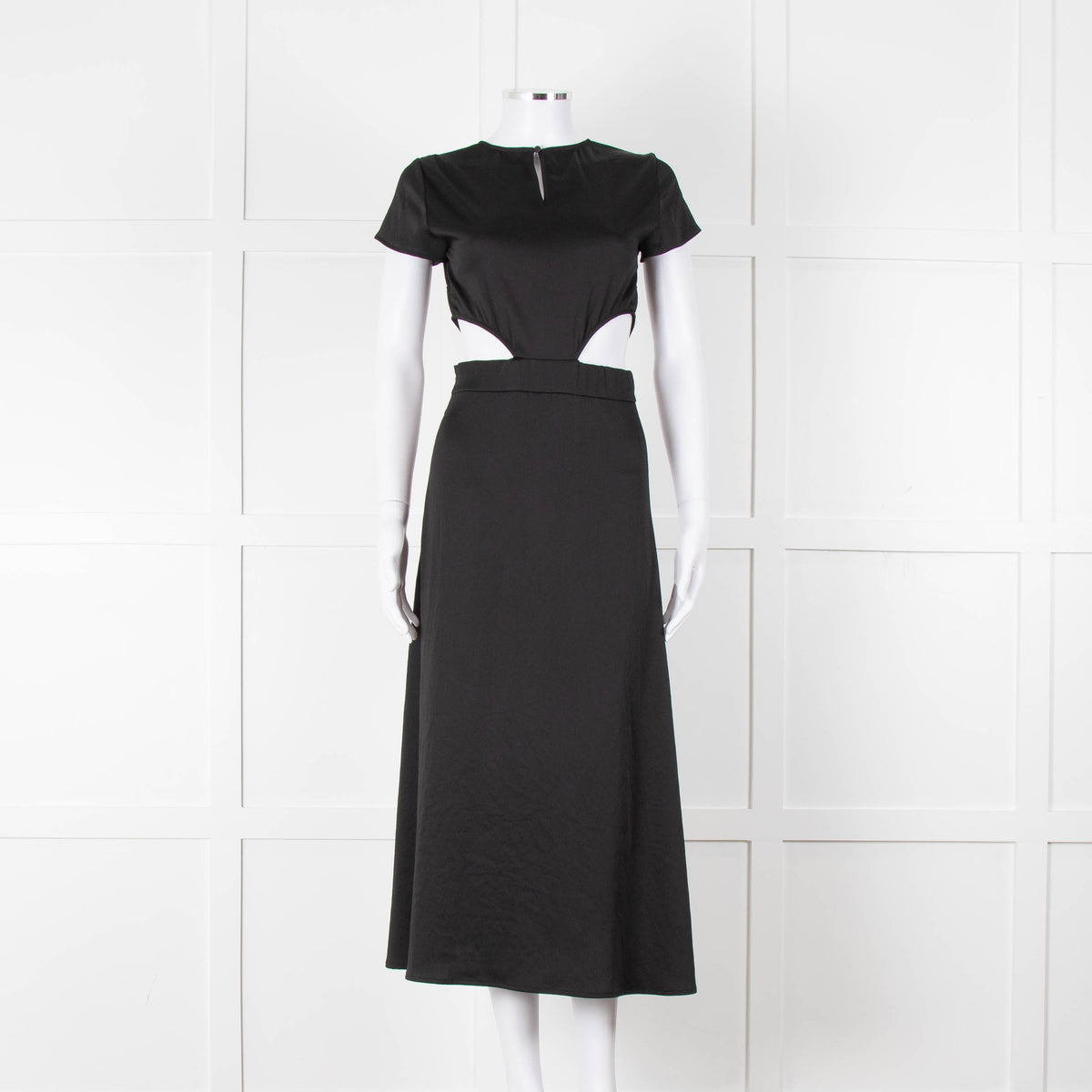 Ba & Sh Black Cut Out Short Sleeve Dress