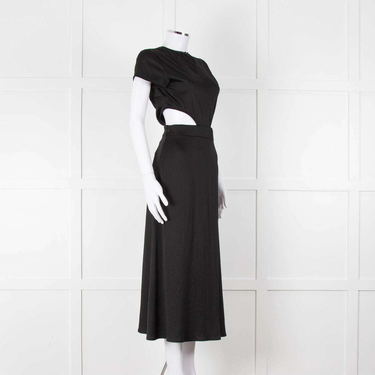 Ba & Sh Black Cut Out Short Sleeve Dress