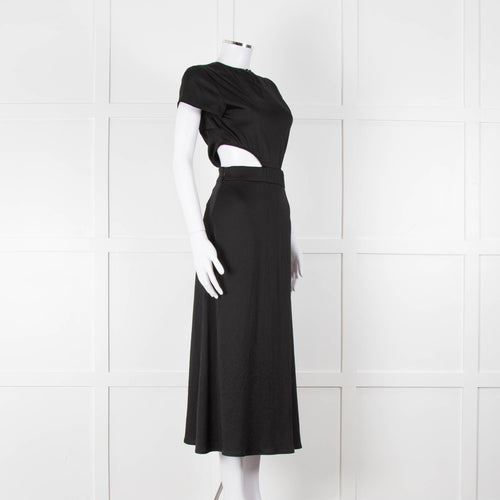 Ba & Sh Black Cut Out Short Sleeve Dress