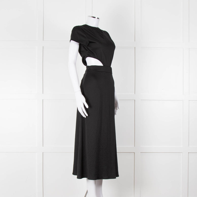 Ba & Sh Black Cut Out Short Sleeve Dress
